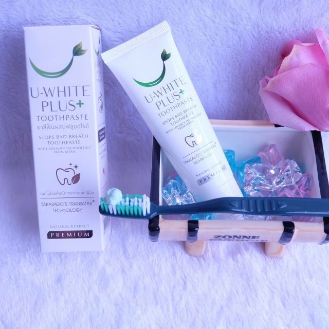 ยาสีฟันยูไวท์พลัส ลดกลิ่นปาก เหงือกอักเสบ U-White Plus+​ (ของแท้ 100% ขายตามนโนบายของบริษัทฯ)