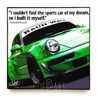 รูปภาพ รถ Porsche 911 Car ปอร์เช่ รูปภาพ​ติดผนัง pop art กรอบรูป Supercar sports car รถสปอร์ต แต่งบ้าน ของขวัญ