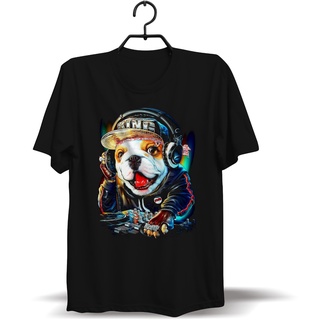 เสื้อยืดคอกลมSoa56 - เสื้อยืด พิมพ์ลาย DTF DTG COMBED 30S DOG DJ สําหรับผู้ชายfromS-3XL