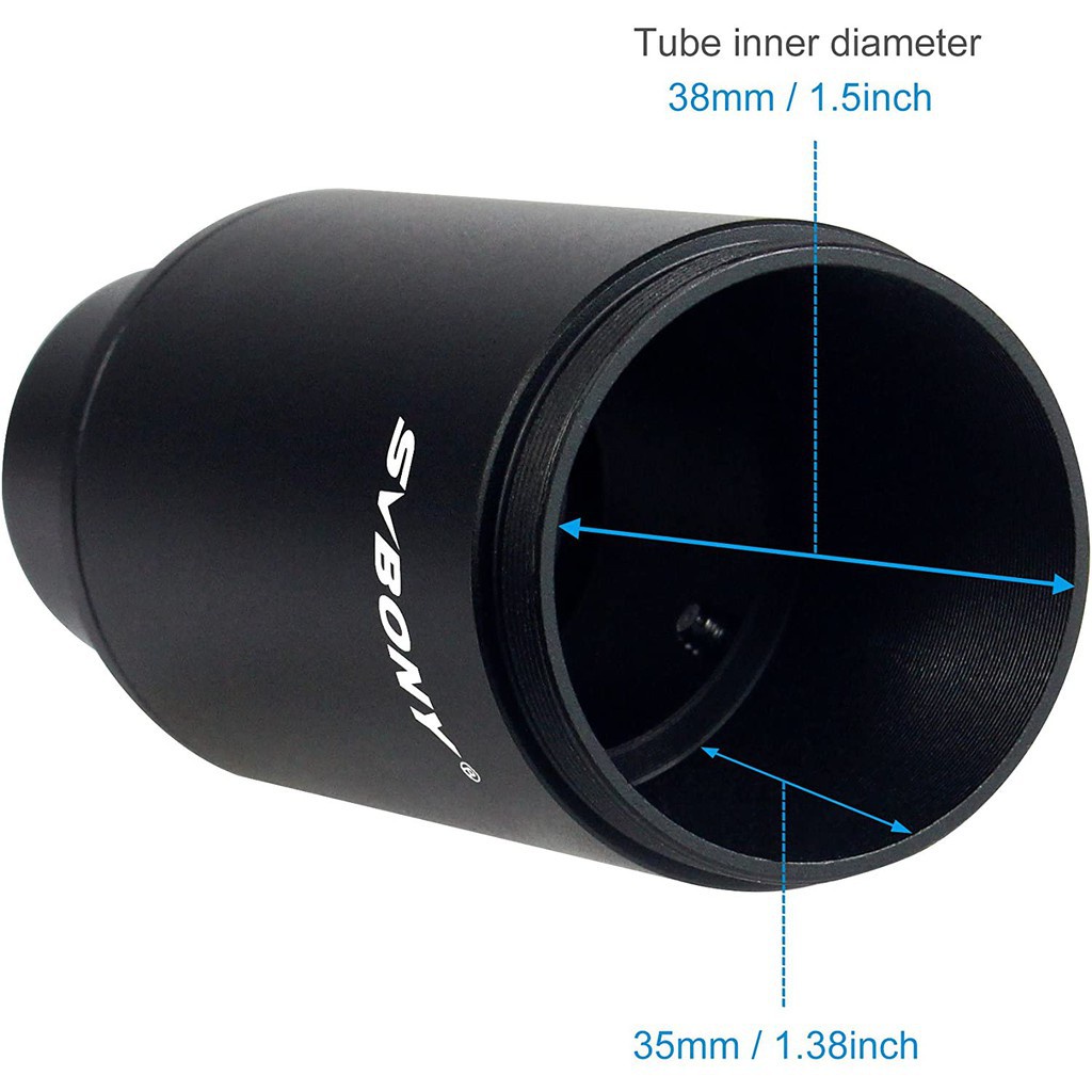 SVBONY CA1 อะแดปเตอร์กล้องโทรทรรศน์ดาราศาสตร์หลอดขยาย SLR กล้องถ่ายภาพแขนโลหะทั้งหมด 1.25 นิ้วเข้ากันได้สำหรับการถ่ายภาพกล้อง DSLR