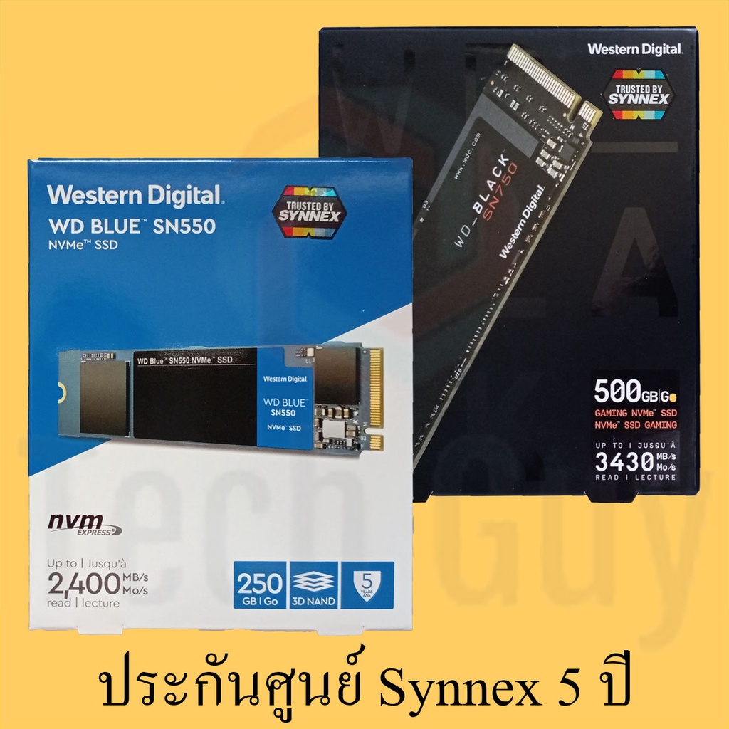 1TB SSD WD Black SN750 SE NVMe M.2 ประกันศูนย์ Synnex 5 ปี 250GB 500GB WD Blue SN550 M2 ของแท้ ของใหม่ เอสเอสดี ซีลกล่อง
