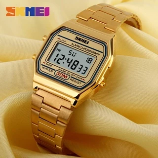 SKMEI นาฬิกาข้อมือดิจิตอล LED แบบกันน้ำ แฟชั่นผู้ชาย