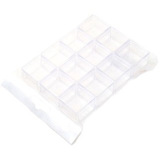 กล่องเก็บของ กล่องฝาปิด 3x3x2cm S1 1X12 ใส อุปกรณ์จัดเก็บทั่วไป ของใช้ภายในบ้าน STORAGE BOX NAM NGAI HONG S1 3X3X2CM