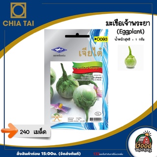 CHIATAI 🇹🇭 ผักซอง เจียไต๋  O093#มะเขือเจ้าพระยา เมล็ดพันธุ์ เมล็ดพันธุ์ผัก  ผักสวนครัว ผักเจียไต๋ Chia Tai ตราเครื่องบิน