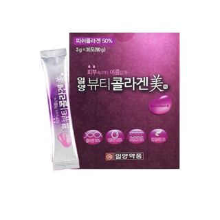 [ฉลากไทย] คอลลาเจนเกาหลี Ilyang Beauty Collagen คอลลาเจนกล่องม่วง [30 ซอง]