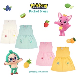 Pinkfong Wonderstar ชุดเดรส มีกระเป๋า สําหรับเด็ก