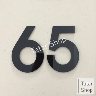 ตัวเลขบ้านเลขที่ พร้อมส่ง #บ้านเลขที่อะคริลิค DIY , สูง 10 cm หนา 3 mm, ทนแดด ทนฝน จำนวน 1 ตัว