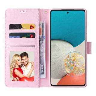 เคสโทรศัพท์หนัง Pu นิ่ม ฝาพับ ลายดอกไม้ พร้อมช่องใส่บัตร หรูหรา สําหรับ Samsung Galaxy A05s A53 A33 A23 A24 A52 4G A52S M23 A13 5G A13 4G A14 4G A24 5G A14 5G
