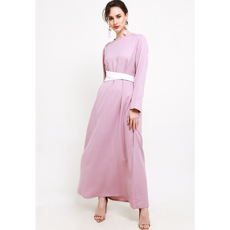 Hazelnut Indonesia - Rafina Dress - ชุดสตรี - Mauve