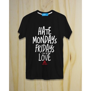 เสื้อยืด Hate Monday สีดำ แบรนด์ VERz