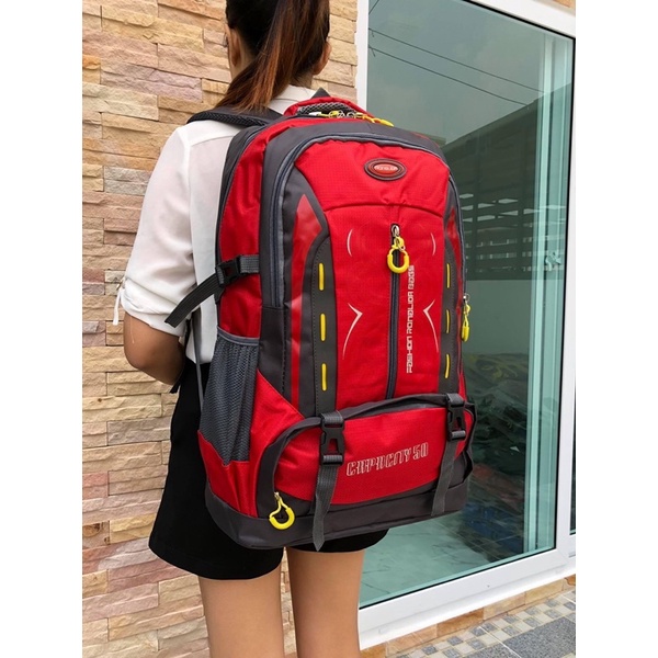 >ส่งของทุกวันจากกทม.<สินค้าคุณภาพแนะนำ กระเป๋าเป้เดินทาง RONGLIDA รุ่น OSG ขนาด50ลิตร ผ้าไนลอนหนา กันน้ำคุณภาพ
