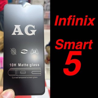 ฟิล์มกระจกด้าน infinix smart5 แถมฟรี!!ฟิล์มหลังเคฟล่า