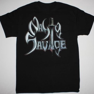 คอลูกเรือเสื้อยืดคอกลมเสื้อยืด ลาย Nasty SAVAGE 85thrash METAL VENOM ARTILLERY BROCAS Helmetผ้าฝ้ายแท้