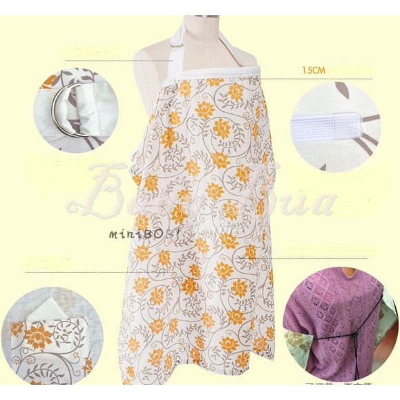 BabyBua ผ้าคลุมให้นม SALE ทำจากผ้าฝ้าย มีโครง ลายเรียบหรู ดูแพง ไม่เต็มตัว แต่ไม่โป๊ ใช้แล้วไม่ร้อน พร้อมส่ง ราคา ถูกที่สุด ดีลบีเคเค แกลเลอรีภาพที่ 2