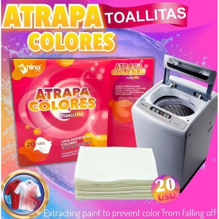 Atrapa colores toallitas แผ่นซักผ้าดูดซับสีกันสีตกใส่ผ้ามหัศจรรย์