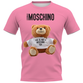 CLOOCLmoschino เสื้อยืดแขนสั้นพิมพ์ลาย 3D แฟชั่นผู้ชาย