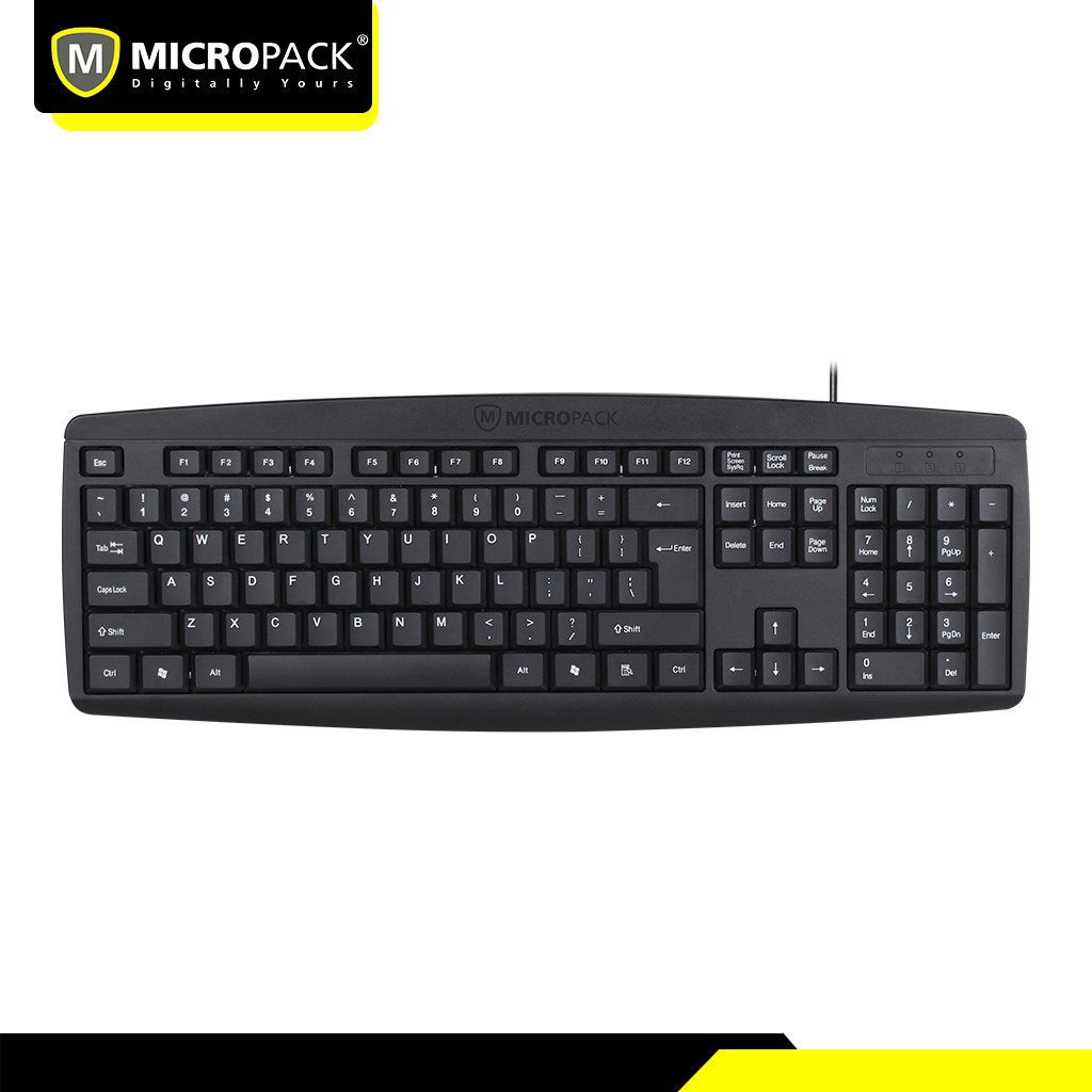 MICROPACK คีย์บอร์ดแบบมีสาย รุ่น K-203 /MOUSE M-103 /101ประกกัน  1ปี