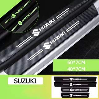 Suzuki สติกเกอร์คาร์บอนไฟเบอร์เรืองแสง กันน้ำ คุณภาพสูง กันรอยขีดข่วน ติดบันไดรถยนต์ สติ๊กเกอร์สะท้อนแสง