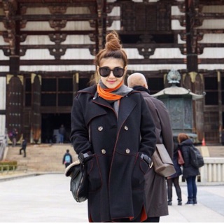 Black in orange coat งานดีผ้าวูล ดีไซด์เรียบหรูไฮโซ