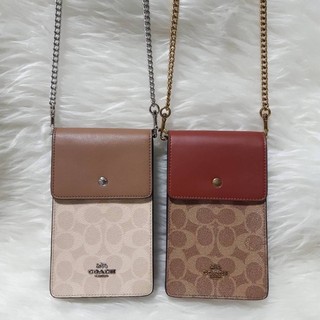 COACH F76357 SNAP PHONE CROSSBODY IN SIGNATURE CANVAS