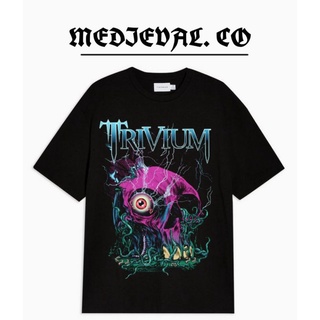 [S-5XL]เสื้อยืด พิมพ์ลาย Trivium BAND METAL ROCK สีดํา สําหรับผู้ชาย และผู้หญิง