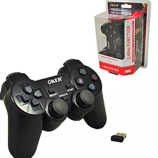 💥💥พร้อมส่ง💥💥 OKER W76 Gaming Joy Controller Wireless จอยเกมมิ่งไร้สาย สำหรับ PC/PS3 🚩🚩รับประกันศูนย์ 1 ปี 🚩🚩