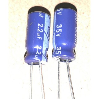 C 2.2 uf 35v  (แพค 2 ตัว) C เก็บประจุไฟ