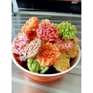 (ข้าวแต๋นจิ๋ว แผ่นข้าวแต๋นดิบหลากสี ถูกที่สุด พร้อมส่ง)🔥ข้าวแต๋นน้ำแตงโม แผ่นดิบ ขนาด 2 cm.(พอดีคำ6สี)
