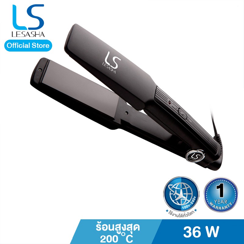 Lesasha เครื่องหนีบถนอมเส้นผม Black Ceramic รุ่น LS0320 kuron