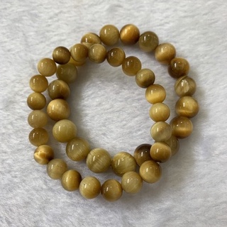 กำไลข้อมือหิน ตาเสือสีทอง Gold Tigers Eye หินเรียกทรัพย์ แก้ชง *หินธรรมชาติแท้ 100%*