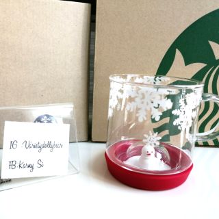 Starbucks SNWMAN GLAS 12  แก้วพลาสติกมี​ snowman ด้านใน​ ของแท้​ ของใหม่