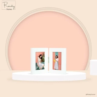 ReadyFrame I กรอบรูปคู่บานพับ 2x3นิ้ว ดีไซน์มินิมอล I Modern Minimal Duo Photo Frame Size 2x3Inch