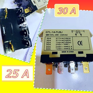 [ 1 ตัว ] แม็กเงียบ แอร์ 1A 1P 30A / 2P 25A แม็กเนตริกเงียบ 200-240V AC  ทน G7L-1A-TUBJ