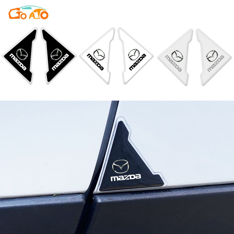 GTIOATO 2 ชิ้น กันรอยประตูรถยนต์ สติ๊กเกอร์ติดรถ สำหรับ Mazda 2 CX3 3 CX8 CX5