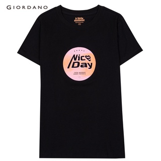 GIORDANO เสื้อยืดผู้หญิง Womens Printed Tee 05391205