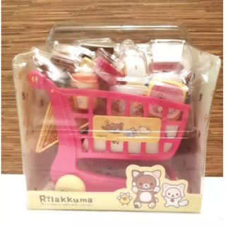 (ของแท้ 100%) Rilakkuma Trolley Playset ตะกร้ารถเข็น ช๊อปปิ้งริลัคคุมะ