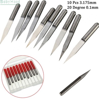 【Big Discounts】10Pcs 20 Degree 0.1mm Carbide PCB Engraving Bits CNC Router Tool 3.175mm shank#BBHOOD