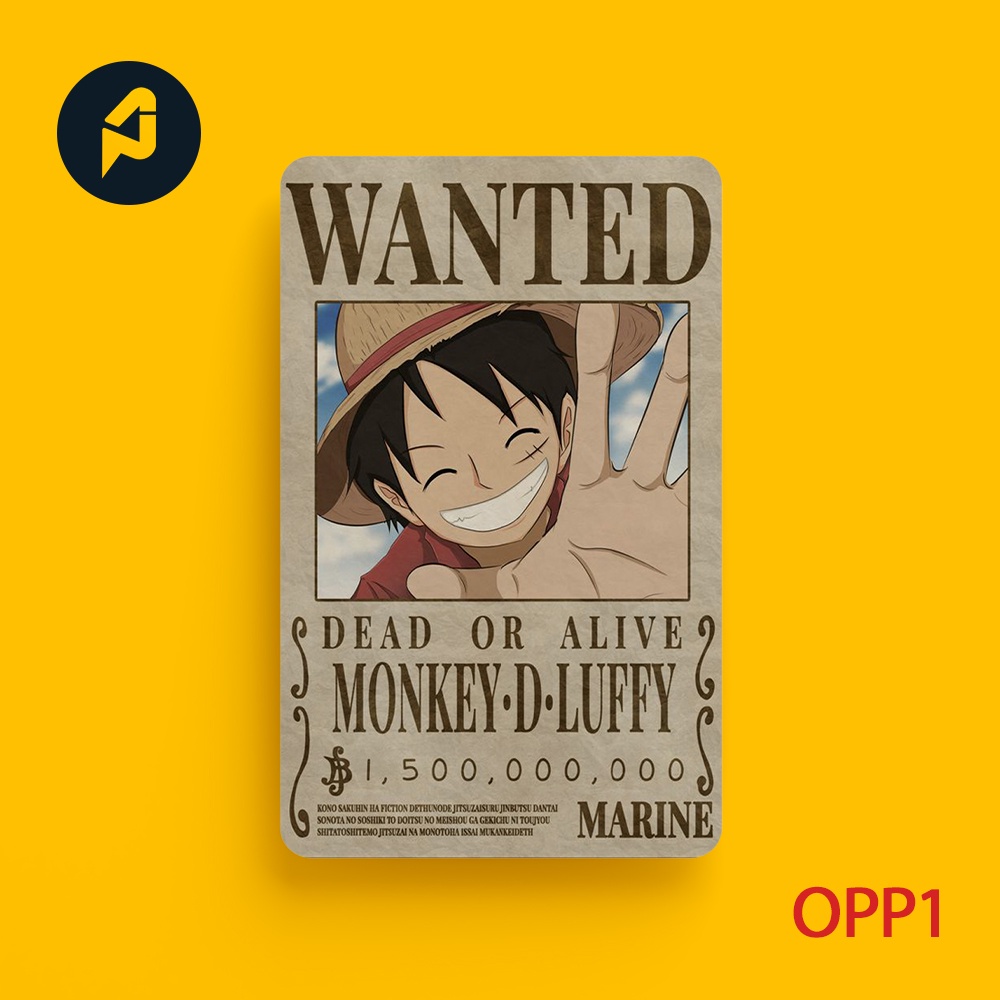 One Piece (Wanted Poster Series) - Touch n Go , Access Sticker Cover (กันน้ํา, คุณภาพสูง,