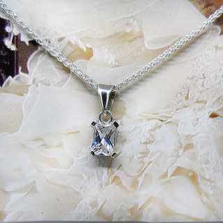 Finejewelthai จี้เงิน จี้เพชรสังเคราะห์ เงินแท้/ Diamond CZ-Silver925-Pendant - P1088cz