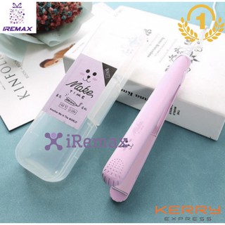 iRemax Hair Straightener Beauty เครื่องหนีบผม ม้วนลอน มินิ สีพาสเทลทูโทน การ์ตูน หมีน่ารัก แผ่นความร้อนเคลือบทัวร์มาลีน