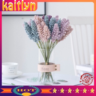 &lt;Kaitlyn&gt; ช่อดอกลาเวนเดอร์ปลอม ผ้าไหม ไม่ซีดจาง รักษาความสดใหม่ สําหรับตกแต่งบ้าน 1 ช่อ