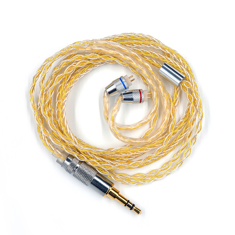 KZ Gold Silver Mixed Cable 200 Core Upgrade Cable 2PIN 0.75mmMMCX ...