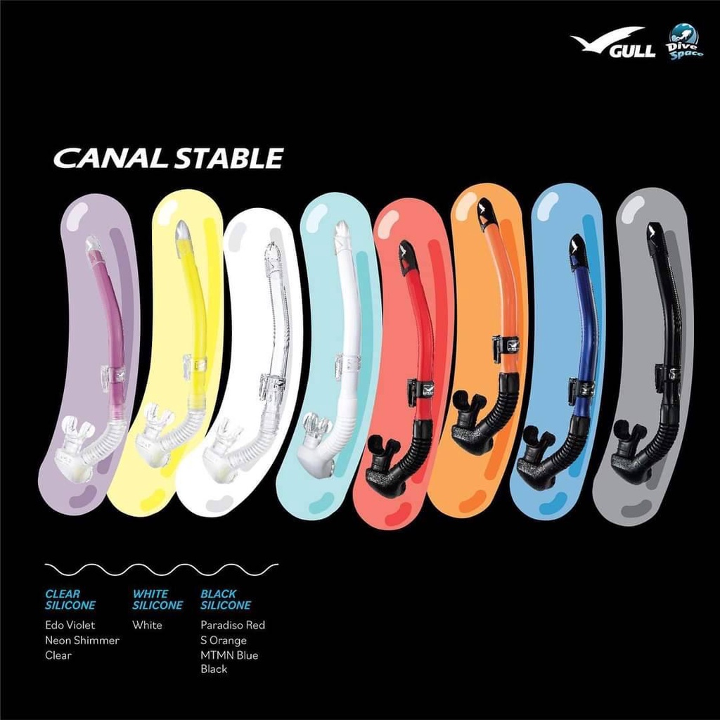 Gull - Canal Stable snorkel - สน๊อกเกอร์ดำน้ำ หายใจสบาย
