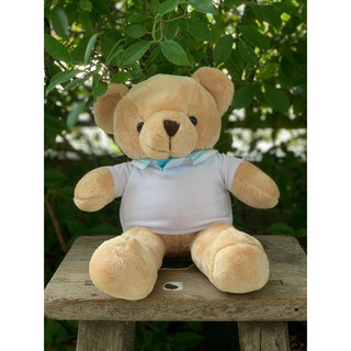 ตุ๊กตาหมีเทดดี้ Teddy Bear ตุ๊กตาหมีน่ารัก หมีDIY 12 นิ้ว ใส่เสื้อคอปก งานน่ารัก พร้อมส่ง