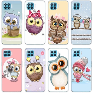 OPPO k3 a59 F1s a92 a52 a93 r17 pro a73 a77 Case TPU Soft Silicon Protecitve Shell Phone casing Cover Cute Owl Hearts Lover