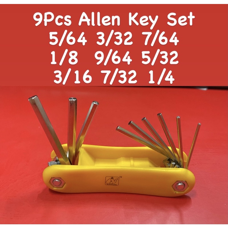 ELECROWN EHX-9 9PCS FOLDABLE ALLEN KEY WRENCH SET *คุณภาพญี่ปุ่น* SPANNER ALLEN KEY