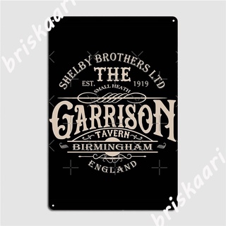 โปสเตอร์ป้ายโลหะดีบุก ลาย Beer The Garrison Peaky Blinders สไตล์คลาสสิก สําหรับบาร์ โรงรถ โรงรถ