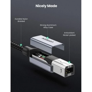 UGREEN รุ่น US370 สายต่อปริ้นเตอร์ USB C to USB Type B 2.0 Printer Cable 3FT Printer Scanner Cord