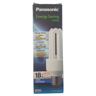 Panasonic หลอดประหยัดไฟ E-Saving 3U แสงคูลเดย์ไลท์ 18Watts