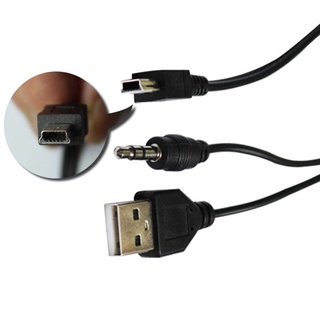 สายลำโพง Usb +3.5 MM to Mini 5 Pin ยาว 48 cm